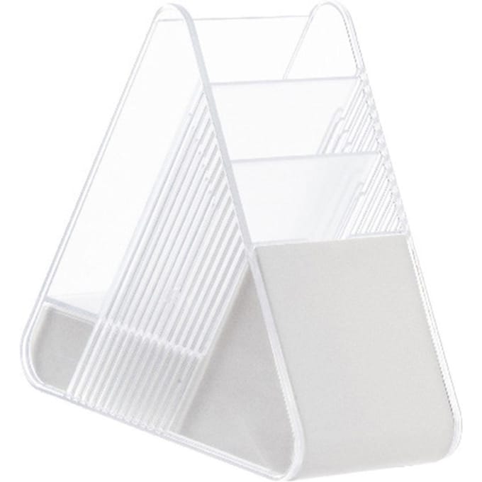 Pennenhouder Schuin Ruimtebesparend Multifunctionele Opbergdoos Bureau Pennenbak voor Schrijfwaren white