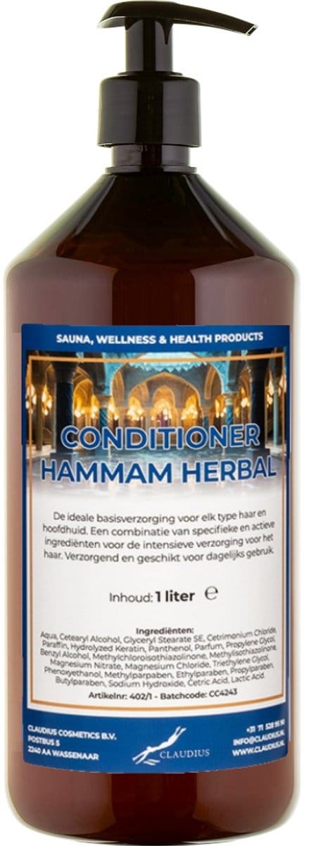 Hairconditioner Hammam Herbal 1 liter met zwarte pomp