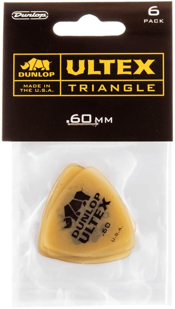 Jim Dunlop Ultex - Plectrums - Triangle - 0,60 mm - Player's Pack 6 Stuks