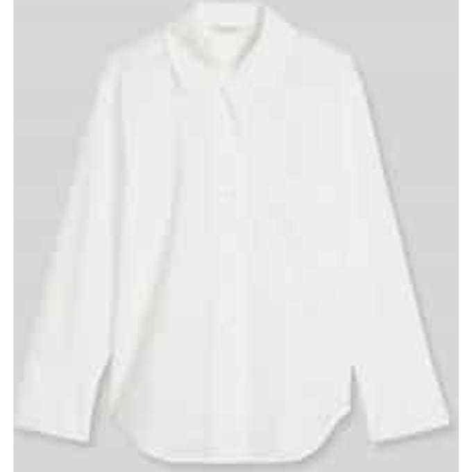 relaxed fit blouse van puur katoen met detail op de rug