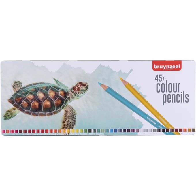 Kleurpotloden Bruynzeel Creatives schildpad assorti blik à 45 stuks
