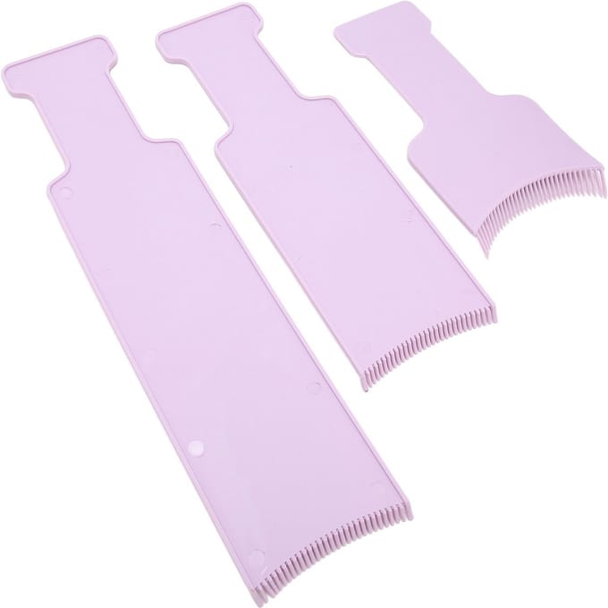 3 stuks Highlightbord Barbershop Kapsalon Haarkleur Sectioneerpeddel Set Kappersgereedschap voor paars