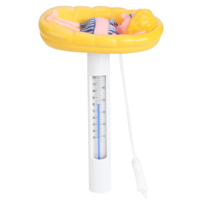 Leuke Cartoon Vorm Drijvende Zwembad Thermometer Temperatuurmeter Met ℉℃ Weergave geel