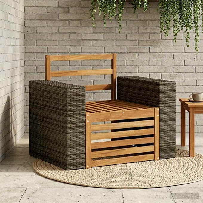 vidaXL - Buiten - Midden - Sofa - Naturel