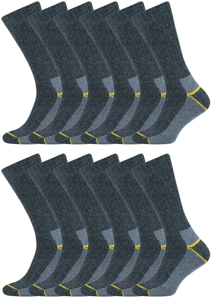 Stapp Yellow Thermo Werksokken | Grijs | Warme Wollen Werksokken | Maat 39–50