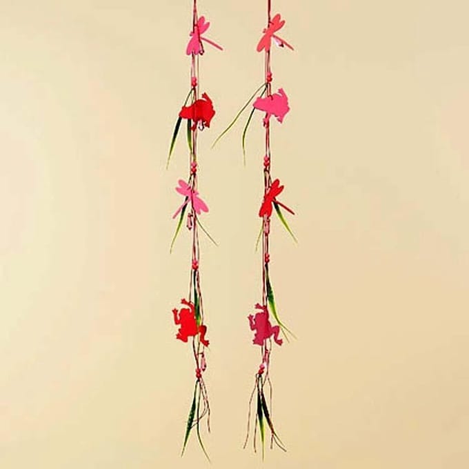 hanger kikker libelle set van 4 stuks