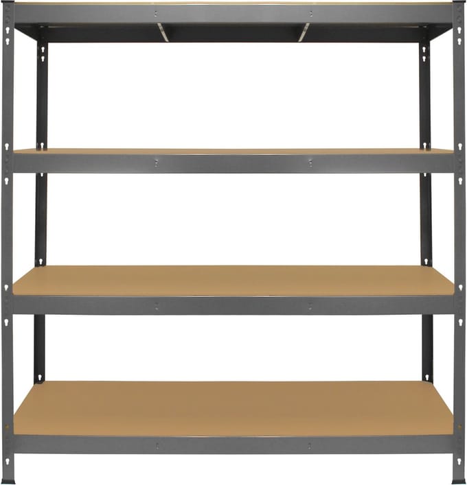Q-rax stellingkast - grijs - 160x60x160 cm - 350 kg/plank