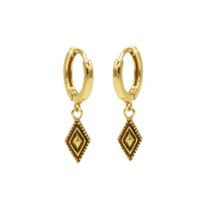 Karma hinged hoops symbool dots line diamond gold M2492HIN