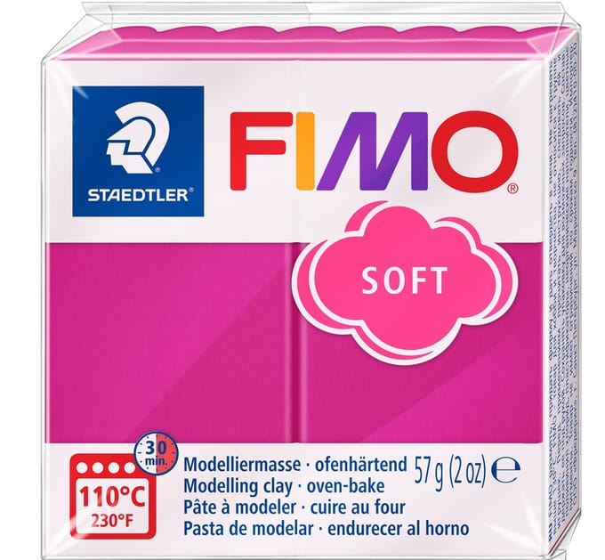 Boetseerklei Fimo soft 57 gram framboos