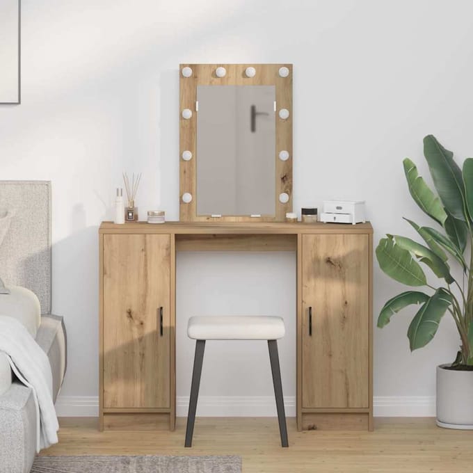 vidaXL - Kaptafel - Bruin - 102 - x - 33 - x - 135 - cm - Bewerkt - hout