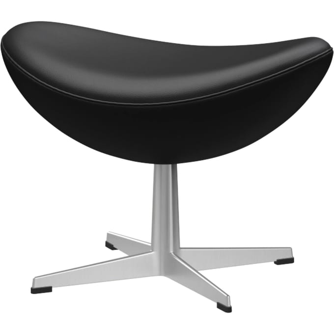 Fritz Hansen - Das Ei Voetbank - leer Aura zwart - aluminium