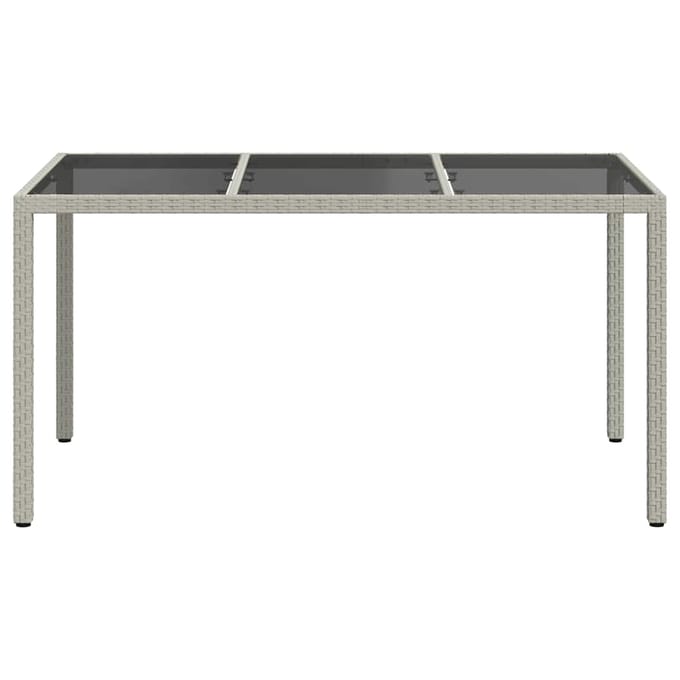 vidaXL Tuinstafel Wit 150 x 90 x 75 cm poly rattan
