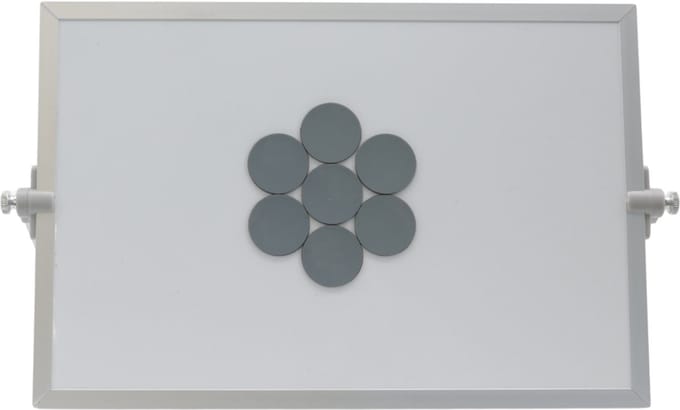 Sam Creative whiteboard magneten - Magnetisch Symbool - Cirkel 3 cm - Grijs - 25 stuks - Whiteboard