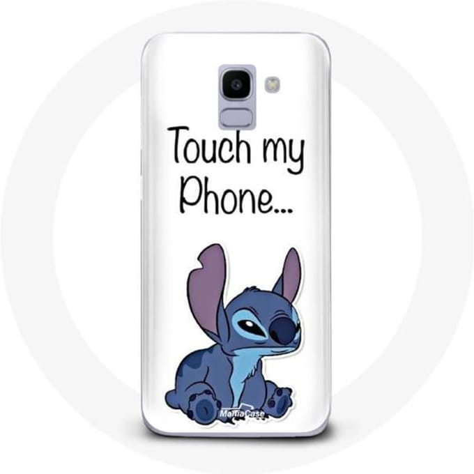 Coque - MANIACASE - Samsung Galaxy A6 2018 - Lilo et Stitch - Souple - Blanc blanc