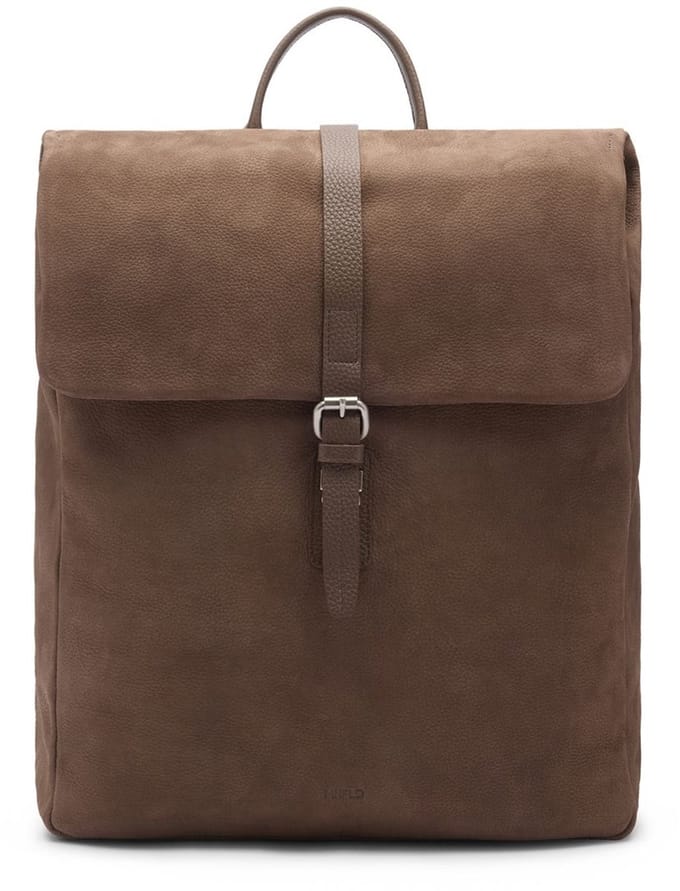 Manfield - Taupe nubuck rugzak