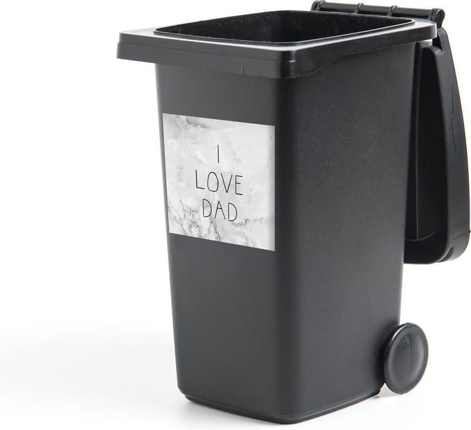 Container sticker Vaderdag - Spreuken - I love dad - Quotes - 40x40 cm - Kliko sticker