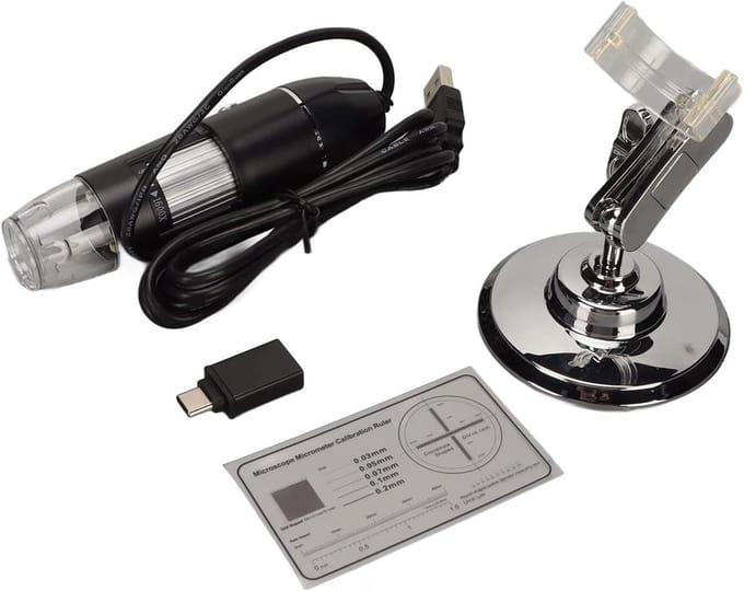 1600X HD Resolutie Vergroting Draagbare Handmicroscoop - 8 LED Lichten - Elektronische Digitale Microscoop voor Android Windows .
