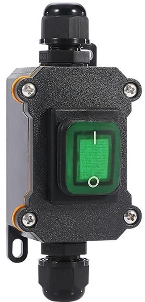 Waterdichte inline schakelaar 12V 16A - 24V 20A DPST voor buitengebruik