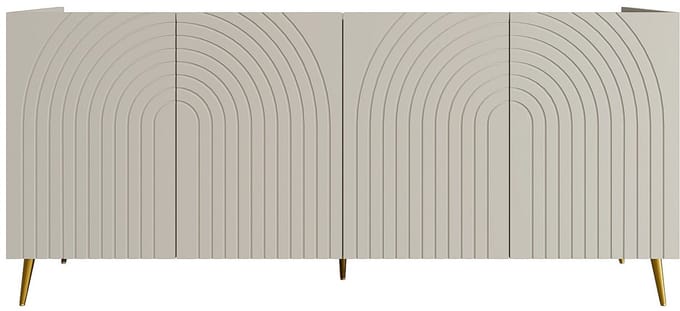 Vente-unique Buffetkast met 4 deurtjes - Beige - NORSIM