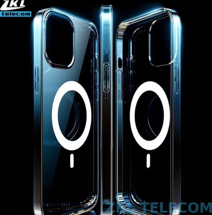 iPhone 15 Pro Max - Transparant Clear Magsafe hoesje - Magnetisch Stevige Luxe Hard Back Cover Shockproof Achterkant
