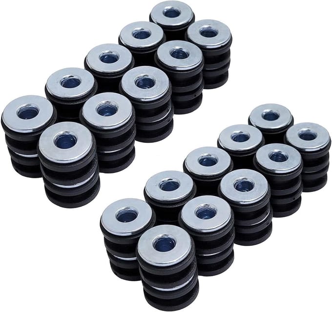 40 Sets M6 Rubber Grommets Kit voor Motorfiets Fairing en Cowling - Universele Buffer Washers en Drukverlichting Kussens