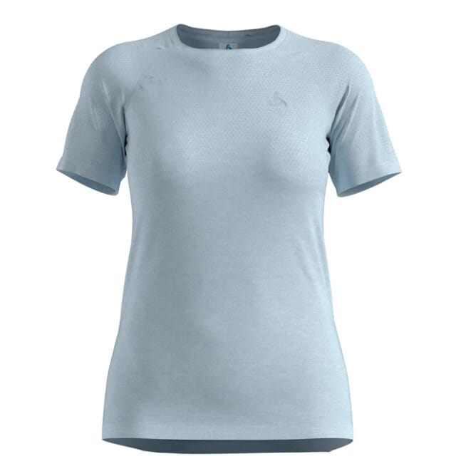 Odlo Odlo T-shirt crew neck s/s ESSENTIAL SEAMLESS BLAUW - Maat S