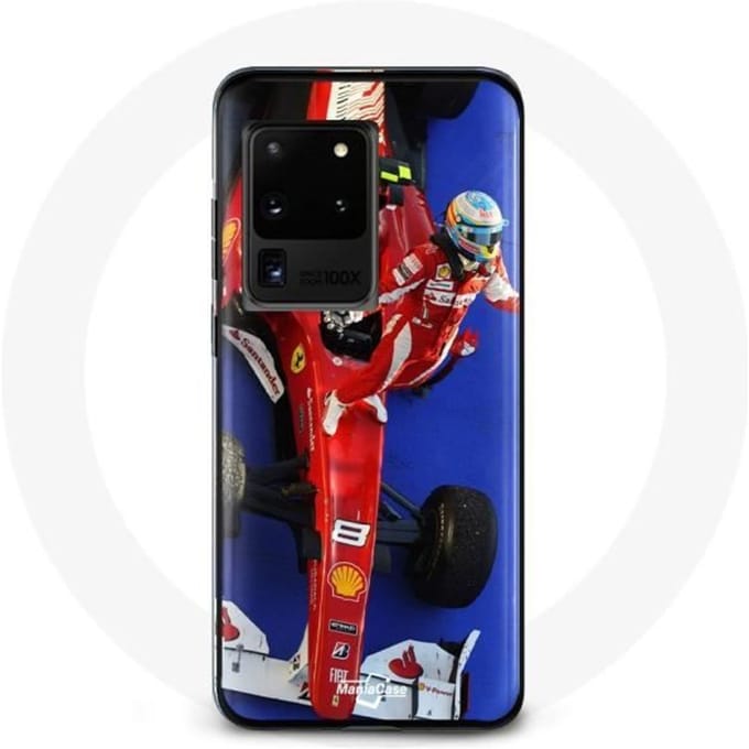 Case voor Samsung Galaxy S20 Ultra Formule 1 Fernando Alonso F1 Racing Driver Rood