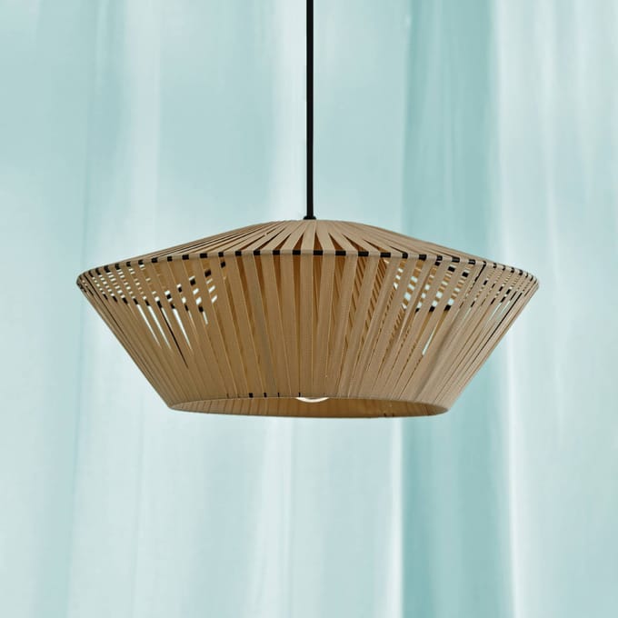 OSRAM DECOR Stripes Hanglamp E27 Beige 405mm, Hanglamp gemaakt van staal en polyester voor grote eetkamer