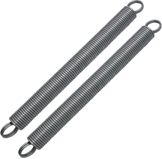 Set van 2 Trekveren Dubbele Haak - RVS Spiraalveren 102mm Lengte