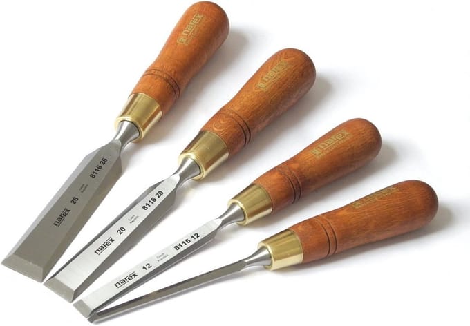 Premium Houtbewerkingsbeitels Set - 4-delige Set met Haagbeuken Handgrepen