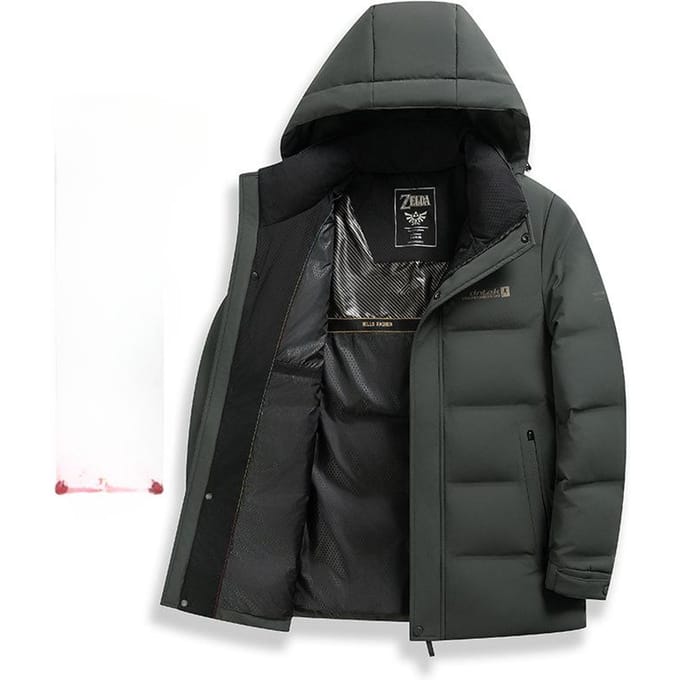 Hiver Nouvelle Doudoune Homme Mi-longue Chaude Veste Homme XXXXL black