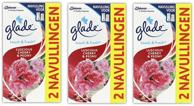 Glade Touch & Fresh - Navulling Duo - Cherry & Peony 2 x 10 ml - 3 x