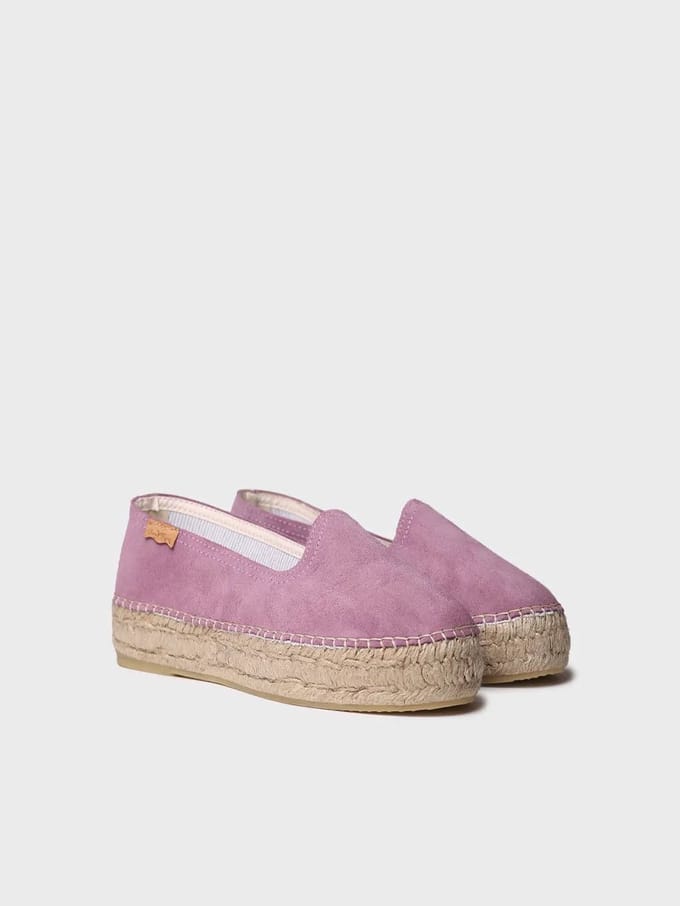 Gesloten espadrille voor dames van suède met jute zool | KEIRA