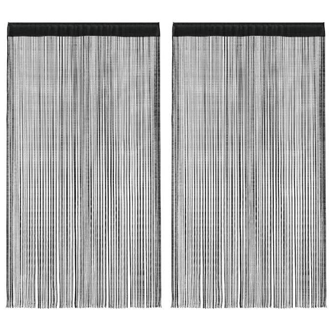 vidaXL - Draadgordijnen - 2 - st - 140x250 - cm - zwart