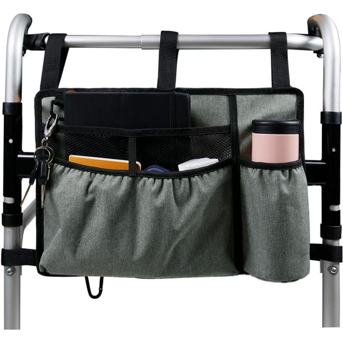 Walker Bag Walker Organizer Pouch Bijlagen Tassen met bekerhouder Grote capaciteit Accessoiremand