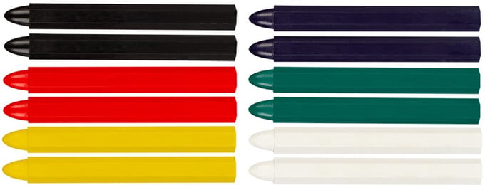 NEO Technische Krijt - Diverse Kleuren - 12 Stuks - Verbeterde Zichtbaarheid