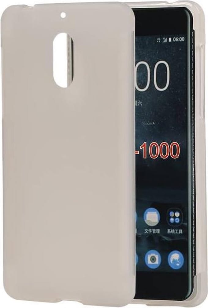 BestCases.nl Nokia 6 TPU back case hoesje transparant Wit
