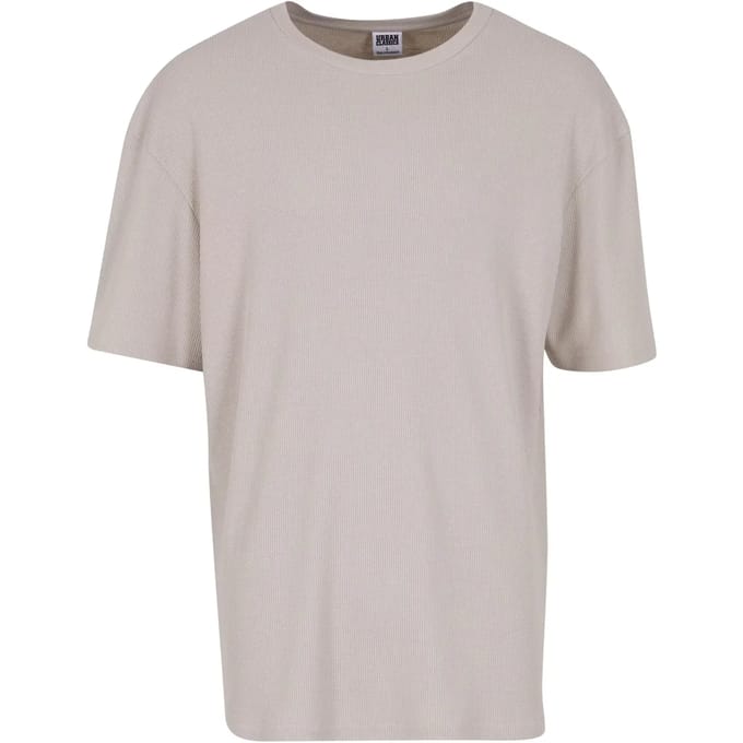 Urban Classics - Waffle Heren Tshirt - L - Grijs