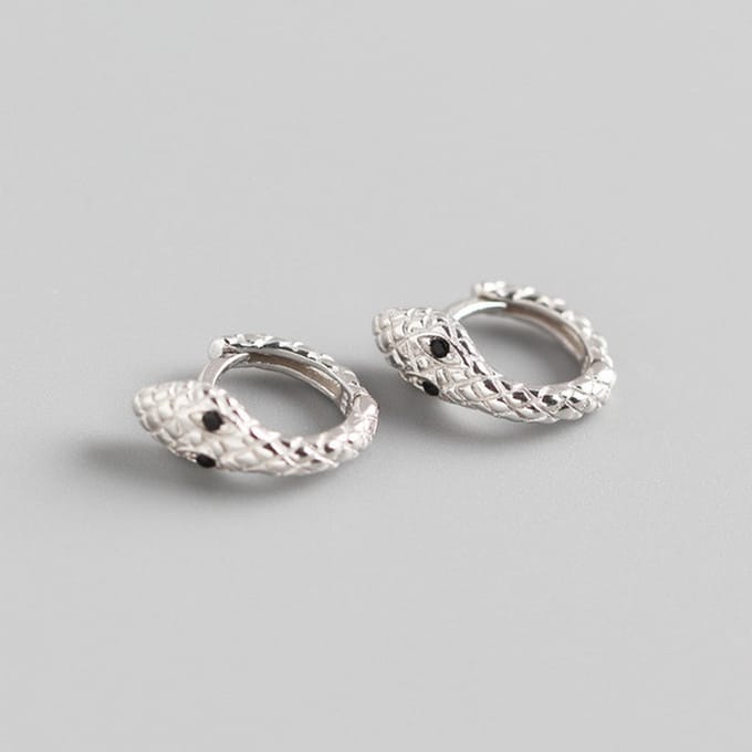 Oorbel .925 Silver snake ring 0.8x8 - zilver - LMPiercings
