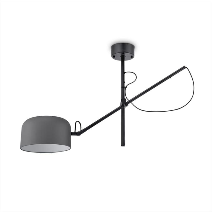 Plafondlamp Bovel grijs