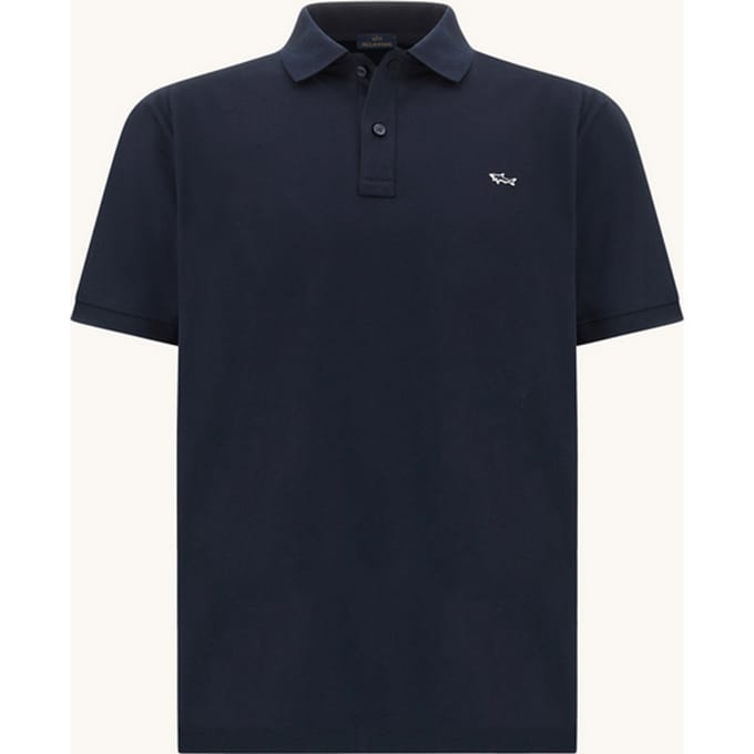 blauwe man polo
