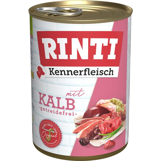 24x400g Kennerfleisch kalfsvlees RINTI nat hondenvoer