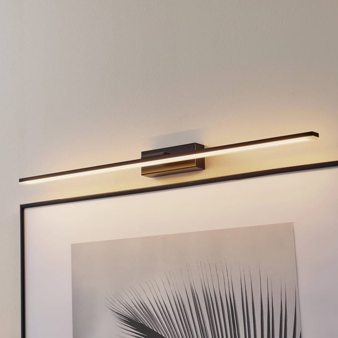 MCJ LED wandlamp Miroir 80 cm zwart 3000K