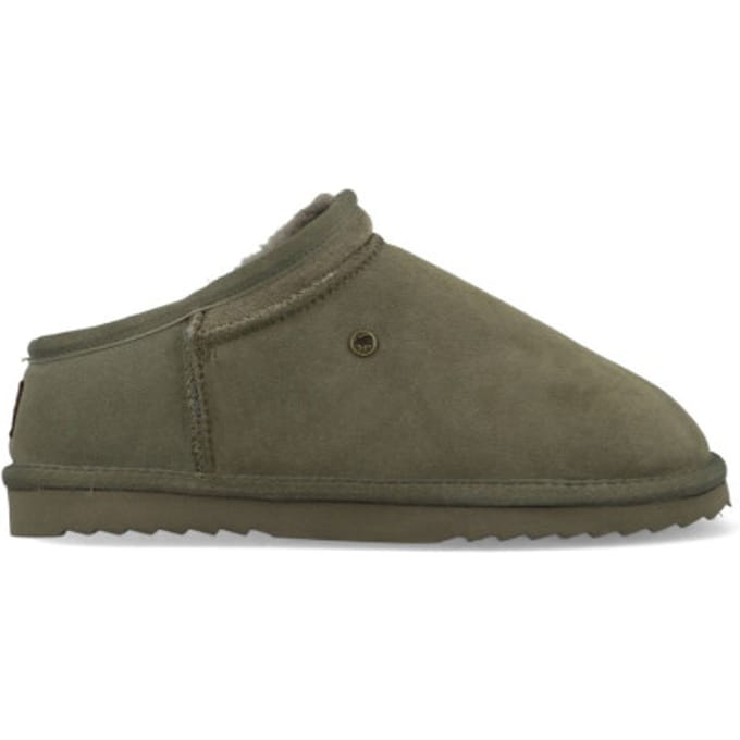 Warmbat Conner Suede Heren Sloffen - Groen