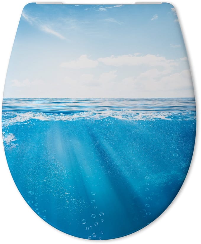 Calmwaters Original Motief - WC-bril - Zeeglans - Duroplast - Softclose - Afneembaar
