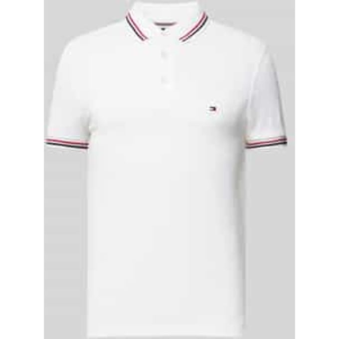 Slim fit poloshirt met logostitching
