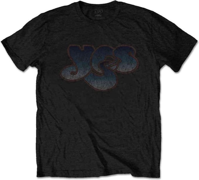 Yes Heren Tshirt -L- Vintage Logo Zwart