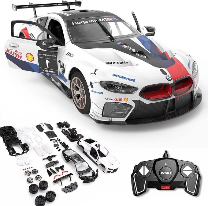 RC Auto Bouwset - Modelauto - Zelf Bouwen - Officieel Gelicentieerd - Schaal 1:18 - Wit