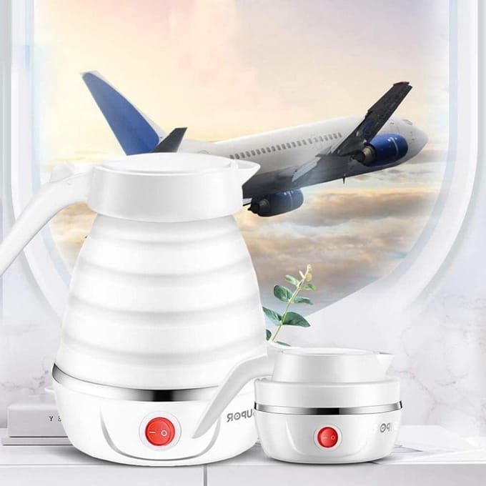 Inklapbare Waterkoker - Reis Waterkoker - Koken van water - Draagbaar en inklapbaar - 06 L - Wit