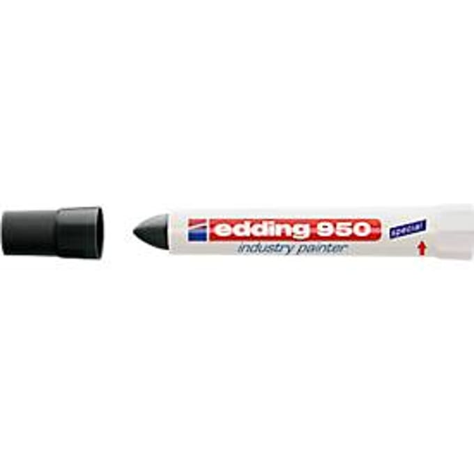 Edding - Viltstift edding 950 pastamarker rond zwart 10mm | 10 stuks